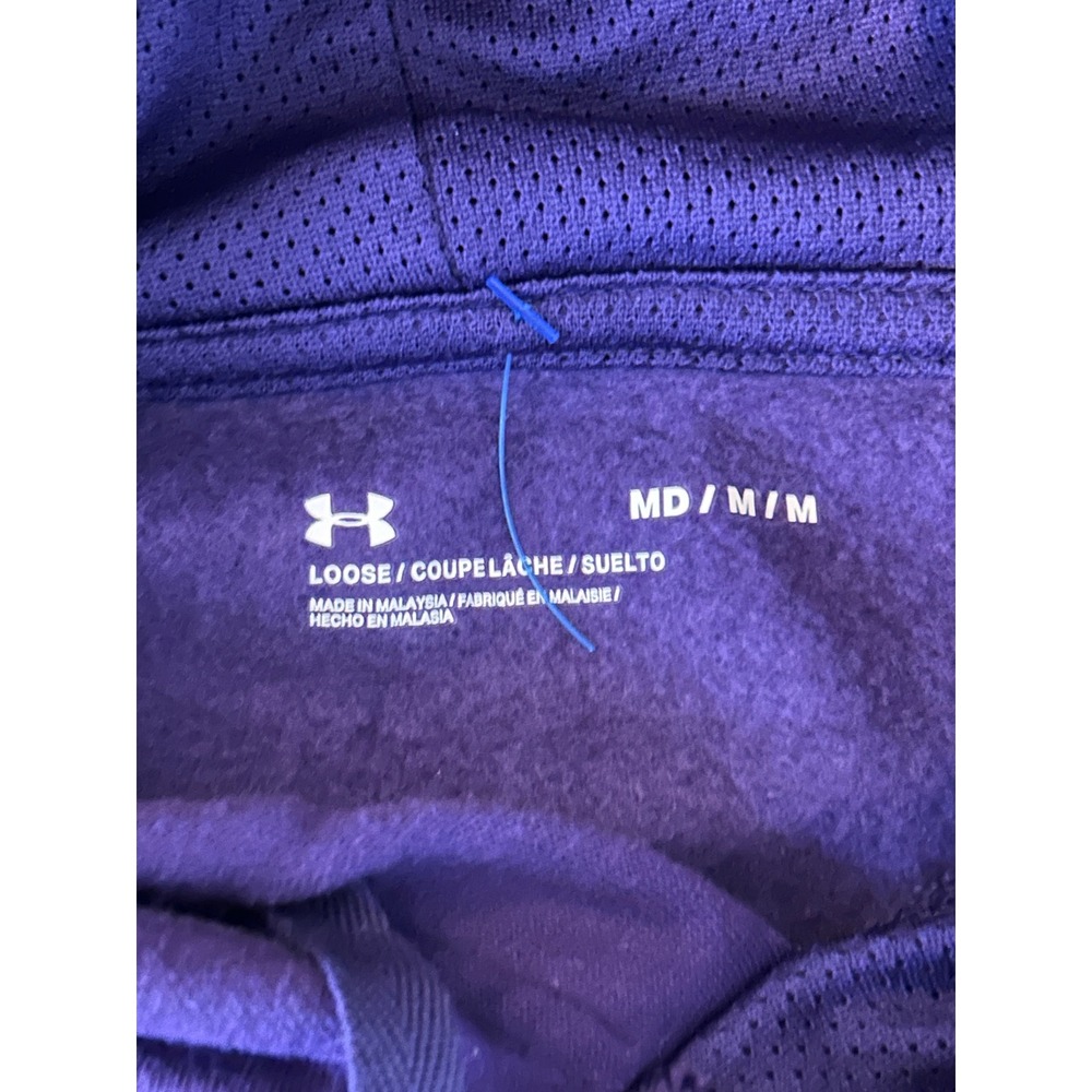 Under Armour Men's Purple Loose Fit Hoodie Sweatshirt Medium - Picture 2 of 4